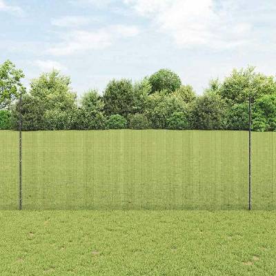 vidaXL Svařovaná drátěná plotovina s tyčkami 50 x 1,5 m Šedá Síťovina