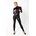 Noir Handmade F319 Caged Wetlook Catsuit with Zippers and Ring M