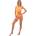 NEBBIA Бански костюм Nebbia One Shoulder Asymmetrical 458 swimsuit - Orange (Orange)