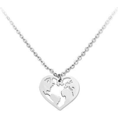 Bangles.cz Řetízek srdce globe 2428