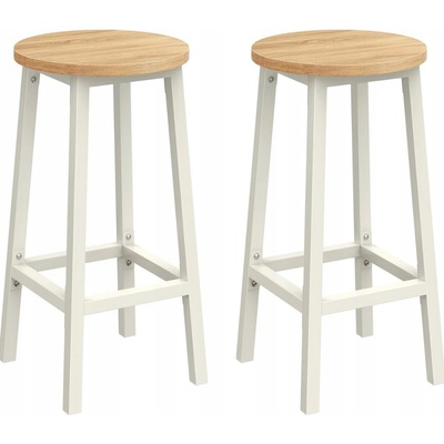 Songmics Vasagle Pure biela / svetlohnedá 2 ks