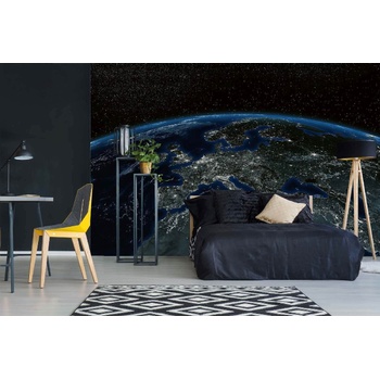 DIMEX ART s. r. o Самозалепваща се флизелинова фототапета европа от космоса 375 x 250 см