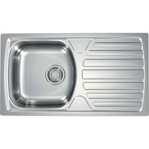 Alveus Basic - Мивка 78x44 см, отвод 9 см, неръждаема стомана 1136539 (1136539) Мивка за вграждане