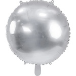 Party Deco Фолиев Балон, Сфера, Сребро, 45см (fb176-018)
