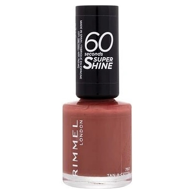 Rimmel London 60 Seconds Super Shine lak na nechty 707 Tan-A-Cotta 8 ml