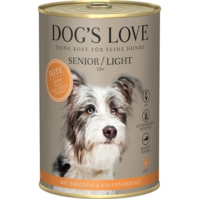 DOG’S LOVE 24x400г Senior/Light Dog´s Love, консервирана храна за кучета - с пуешко