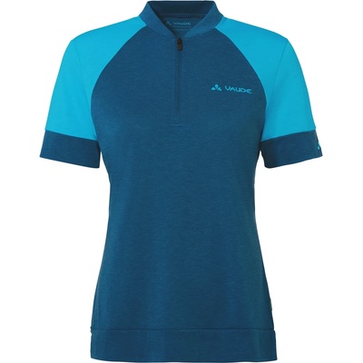 Vaude Дамска фланелка с къс ръкав за колоездене Vaude Women's Altissimo Q-Zip Shirt Cycling jersey - Shore Blue - размер 38 (EU) (156-1315-1912)