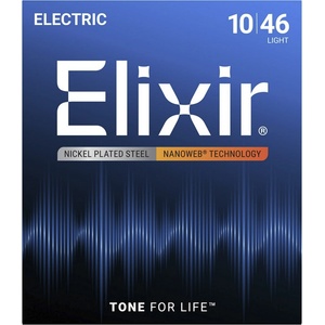 Elixir Струни за електрическа китара 10-46 ELIXIR 12052 NANOWEB Steel Light