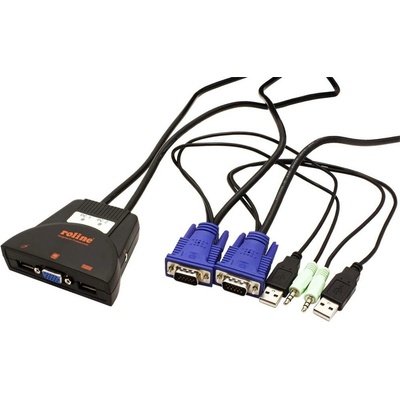 Aten CS-64US DataSwitch elektronický 4:1 (kláv.,VGA,myš,audio) USB