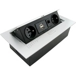 FK technics Модул с контакти 2x230V/2xUSB/1xRJ45 (FK0040)
