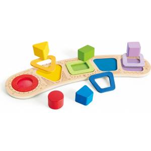 Hape Дървена играчка за сортиране Hape - Цветове и форми, 11 части (H1666)