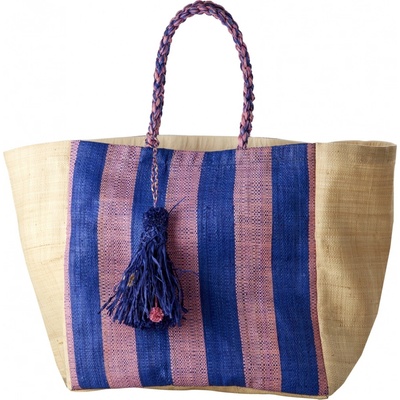 rice Nákupná taška Navy Blue/Pink Stripes