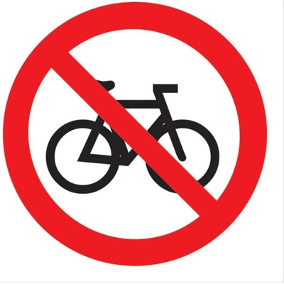 Walteco Zákaz vstupu s koly - symbol, 90x90mm, samolepka Množství: 1 ks , 20115