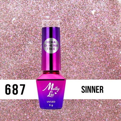 Molly Lac Gél lak Shocking Shine Sinner 687 5 ml