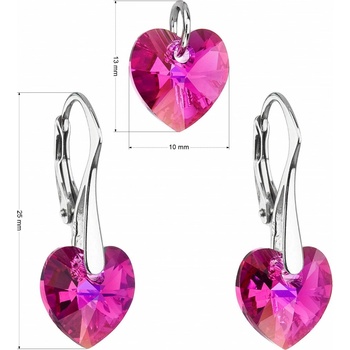 Súprava so Swarovski krištálmy 39003.4 fuchsia ab