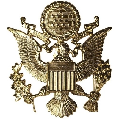 Odznak US Army Officer Hat - zlatý