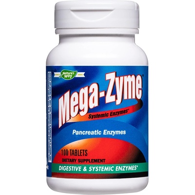 Mega-Zyme Pancreatic Enzymes, 100 таблетки, Nature's Way
