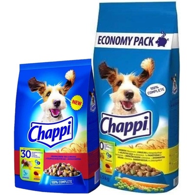 Chappi s hydinou a zeleninou 13,5 kg & Chappi s hovädzím mäsom hydinou a zeleninou 9 kg