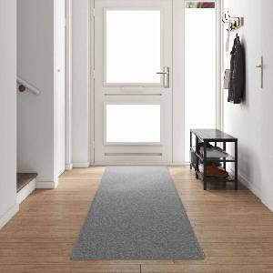 vidaXL Килим пътека Светлосиво 80 x 500 cm 100% Полипропилен (42011377)