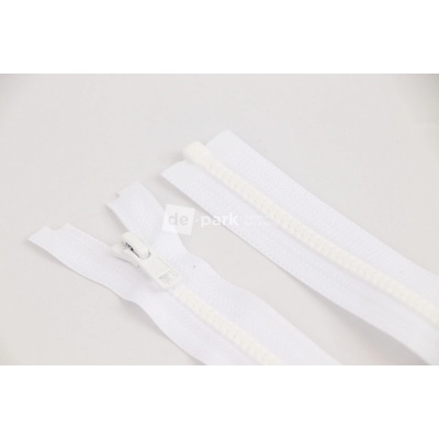 de-park Zip YKK - 75cm - dělitelný - bílá - 1001