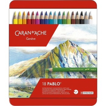 Caran d'Ache Pablo 18 farieb v kovovom boxe 666.318