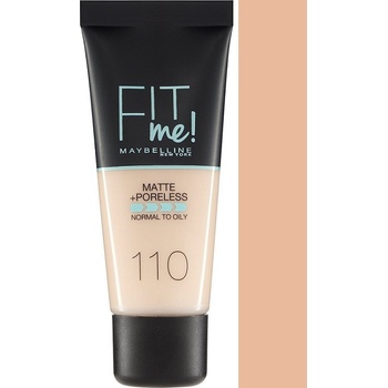 Maybelline Fit Me! Matte + Poreless sjednocující make-up s matujícím efektem 110 Porcelain 30 ml