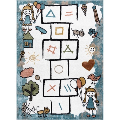 Dywany Łuszczów Fun Hop blue Viacfarebná