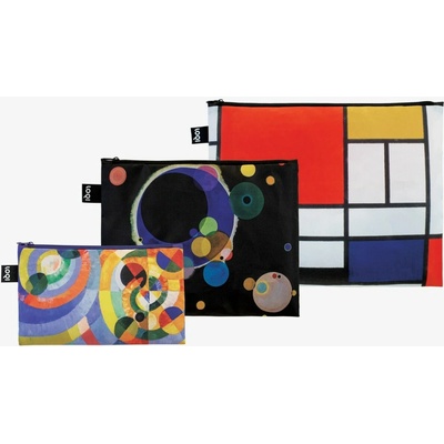 LOQI MONDRIAN, KANDINSKY, DELAUNAY Taštičky na zips 3 ks