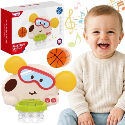 Woopie baby interaktívny detský basketbalový kôš psík so zvukmi