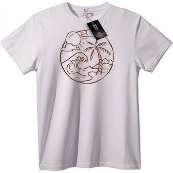 NOONEBRAND Тениска Тропически Плажен Кръг - S, Black