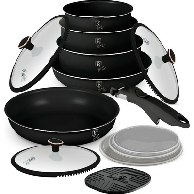 BERLINGERHAUS Sada nádobí s titanovým povrchem 13 ks Black Rose Collection BH-8419
