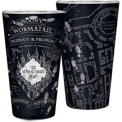 ABYstyle Sklenice Harry Potter Pobertův plánek černá 400 ml