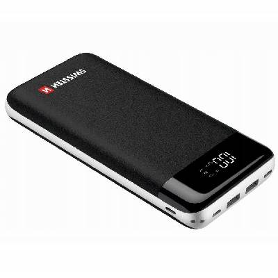 Swissten BLACK CORE SLIM POWER BANK 30000 mAh