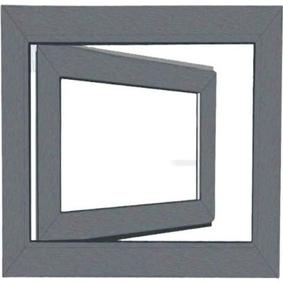 Hobby Roof Okno plastové BRAVO bílé/šedé 9006, OS1 60x90 P, 2sklo, 4kom/60mm