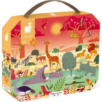 Image 1 of Janod Детски пъзел в куфарче Janod - Резерват, 54 части (J02650)