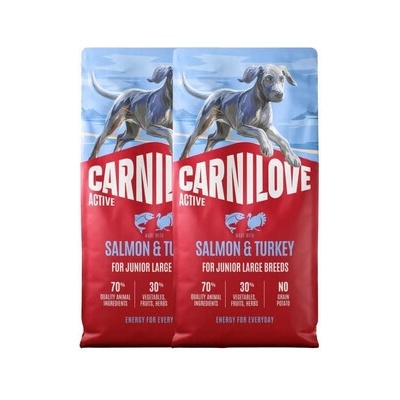 CARNILOVE Active Salmon & Turkey Junior Large Breeds 2 x 12 kg