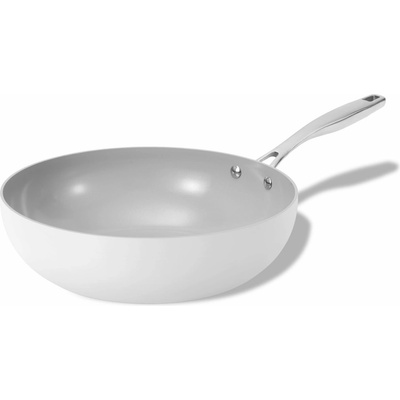 Elmich Nepriľnavá keramická Wok panvica Vital 30 cm - krémovo biela