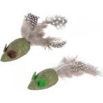 Kerbl Cat Toy Mouse - играчка мишка за котки с котешка трева и пера 2 бр, Германия - 84783