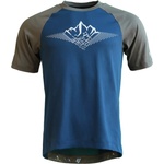 Zimtstern Фланелка с къс ръкав за колоездене Zimtstern Pureflowz Shirt S/S Cycling jersey - French Navy / Dusty Olive (056-3322-0411)