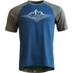 Zimtstern Мъжка фланелка с къс ръкав за колоездене Zimtstern Pureflowz Shirt S/S Cycling jersey - French Navy / Dusty Olive (056-3322-0411)