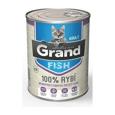 Grand deluxe 100% RYBÍ pro kočku 400 g