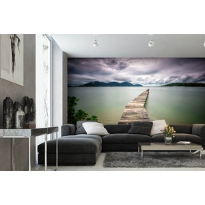 DIMEX ART Самозалепваща се флизелинова фототапета дървен кей 375 x 250 см