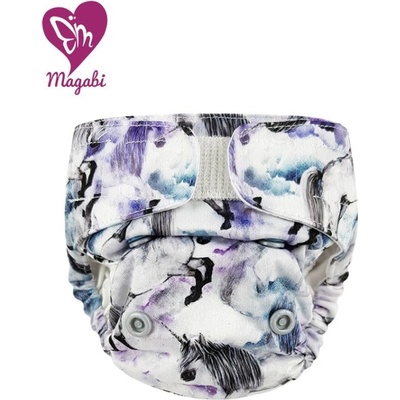 Magabi PUL SIO Comfort cover newborn na SZ Unicorns white