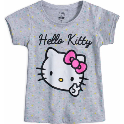 Dievčenské tričko Hello Kitty šedé