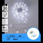 Aigostar - LED коледен гирлянд 20xLED/3xAA 2, 3m студено бяло (AI2985)