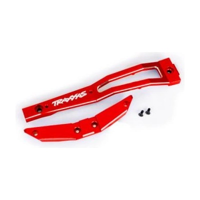 Traxxas предна алуминиева преграда на шасито червена