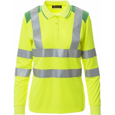 Payper Dámska reflexné polokošeľa GUARD + WINTER LADY Žltá Fluo/ Zelená L