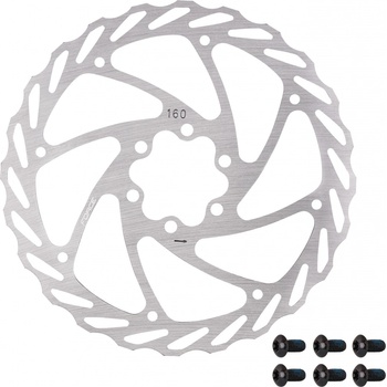 Brzdový kotouč Force-4 160 mm, 6 děr, stříbrný