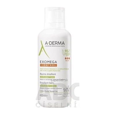A-Derma Exomega zvláčňujúce telové mlieko pre veľmi suchú citlivú a atopickú pokožku 400 ml