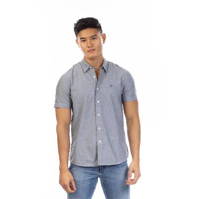 Риза Peter Werth Men's Church Short Sleeve Plain Shirt - Black
